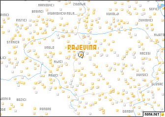 map of Rajevina