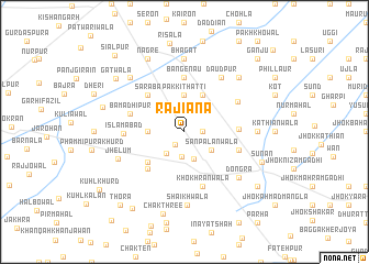 map of Rajiāna