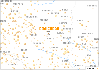 map of Rajić Brdo