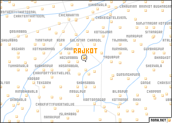 map of Rājkot