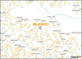 map of Rajkovići