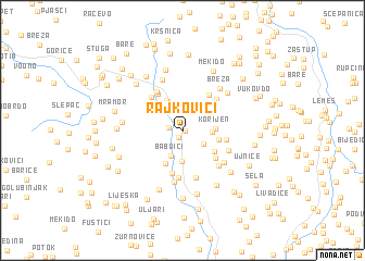 map of Rajkovići