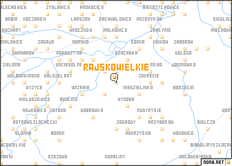 map of Rajsko Wielkie