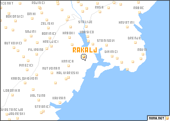 map of Rakalj