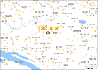 map of Rakalovac