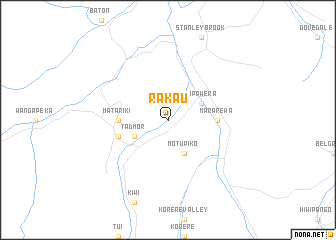 map of Rakau