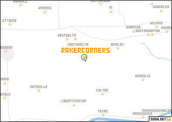 map of Raker Corners