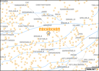 map of Rakha Khān