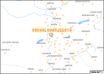 map of Rakhal Khān jo Goth