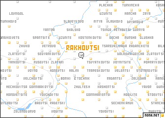 map of Rakhovtsi