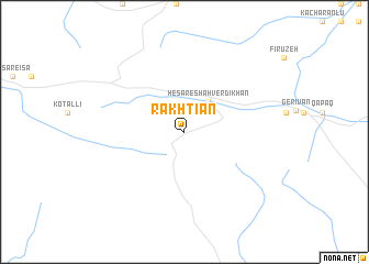 map of Rakhtīān