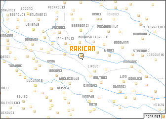 map of Rakičan