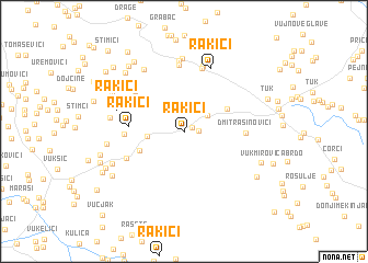 map of Rakići