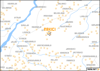 map of Rakići