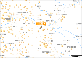 map of Rakići