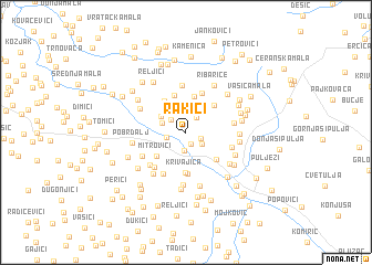 map of Rakići