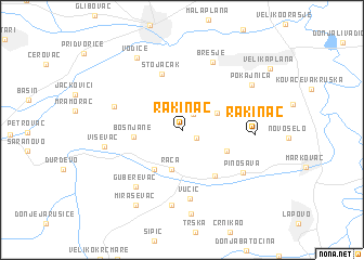 map of Rakinac