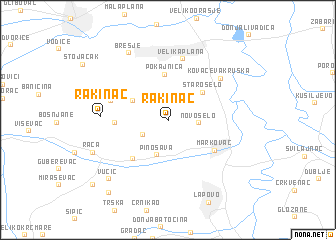 map of Rakinac