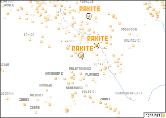 map of Rakite