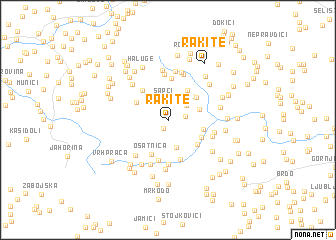 map of Rakite