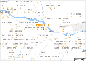 map of Rakitje