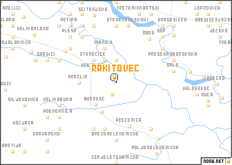 map of Rakitovec