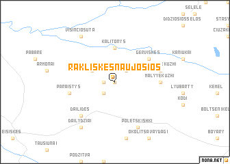 map of Rakliškės Naujosios