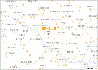 map of Raklja