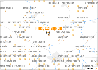 map of Rákóczibokor