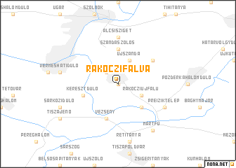 map of Rákóczifalva