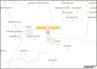 map of Rákóczikert