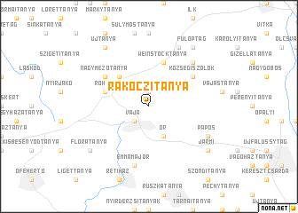 map of Rákóczitanya