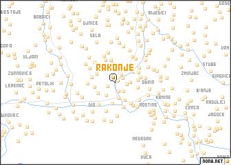 map of Rakonje