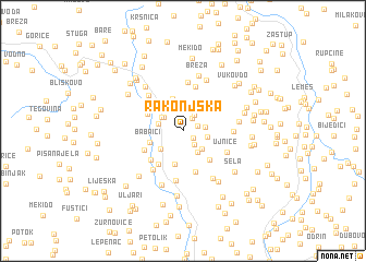 map of Rakonjska