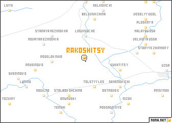 map of Rakoshitsy