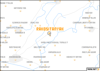 map of Rákositanyák