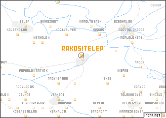 map of Rákositelep