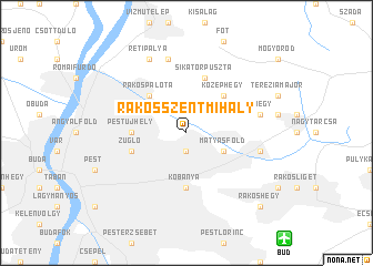 map of Rákosszentmihály