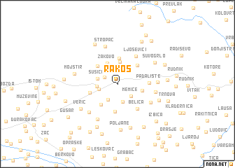 map of Rakoš