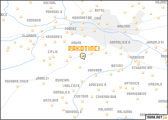 map of Rakotinci