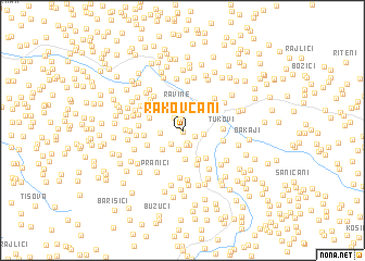 map of Rakovčani