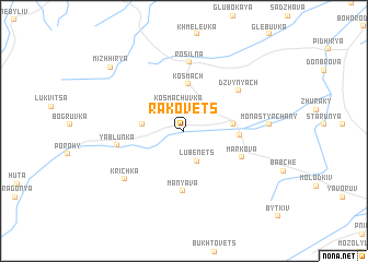 map of Rakovetsʼ