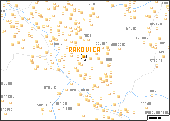 map of Rakovica