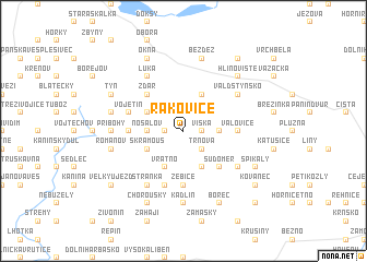 map of Rakovice