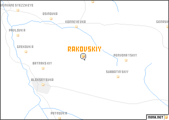 map of Rakovskiy