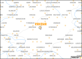 map of Rakowa