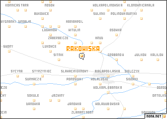 map of Rakowiska