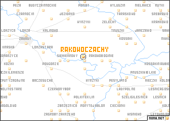 map of Rakowo Czachy