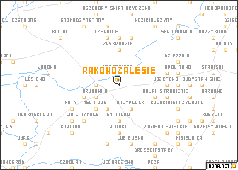 map of Rakowo Zalesie