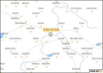 map of Rakšina